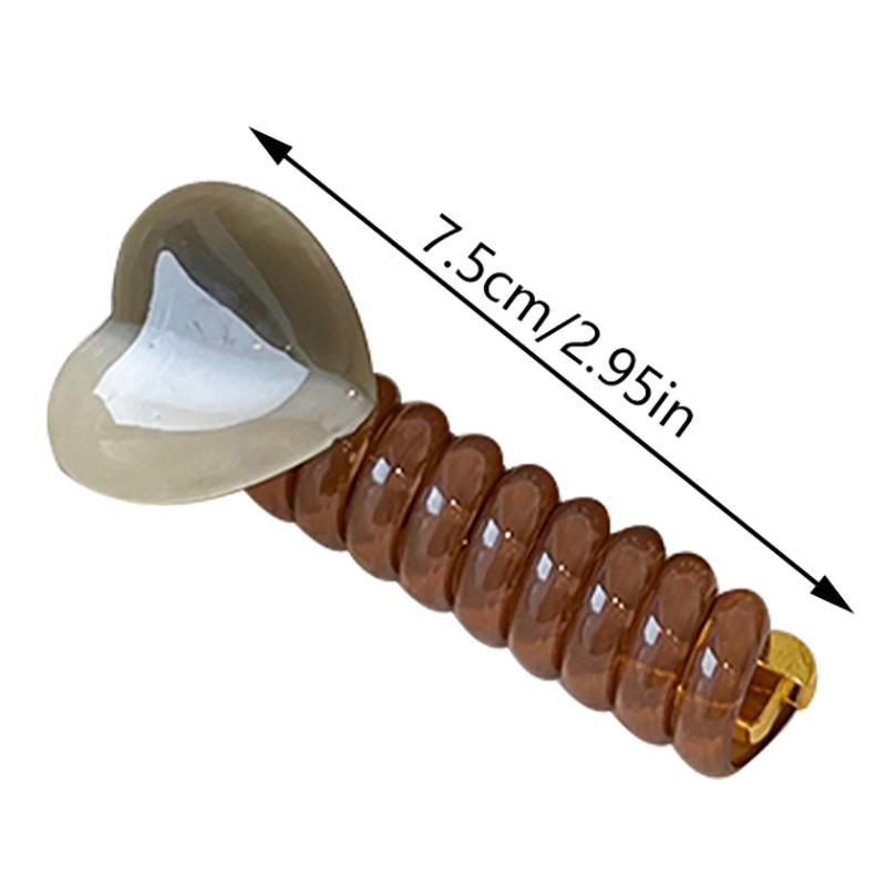 1pc Women Heart Shape Ponytail Elastic Hair Bands Rubber Hair Ties Bundle Scrunchies Telephone Wire Hair Accessories