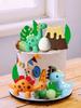 Luxury Little Dinosaur Cake Decorations Dinosaur Cupcake Topper Green Rex Three Dino Cake Toppers for Birthday Baby Shower Party