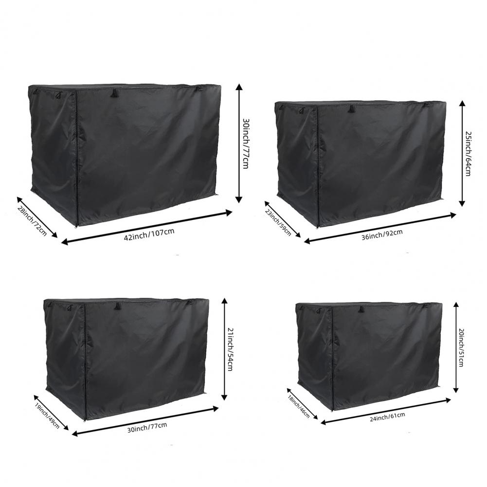 Convenient Pet Crate Cover Oxford Cloth Sun Pet Kennel Case Breathable Zipper Closure Dog Cage Cover Pet Supply