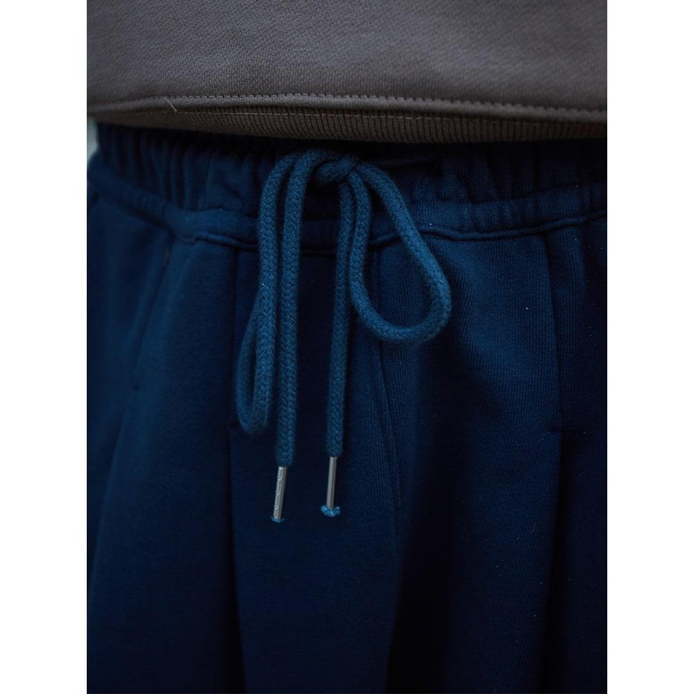 Saendeusaundeu (Unisex) Wide Training Shorts Navy