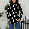 Tee Shirts For Women Fall Casual Long Sleeve Shirts Sweatshirt Vintage Printed High Neck Top Pullover