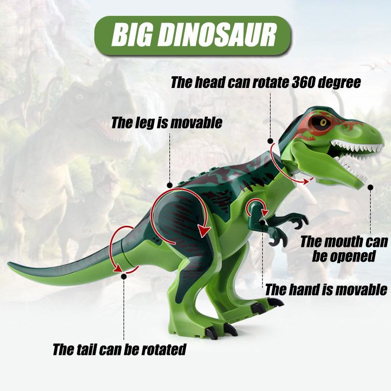 Jurassic Dino World Store Dinosaurfigurer Klosser Byggeklosser Velociraptor T-Rex Triceratops Indominus Rex Leker For Barn