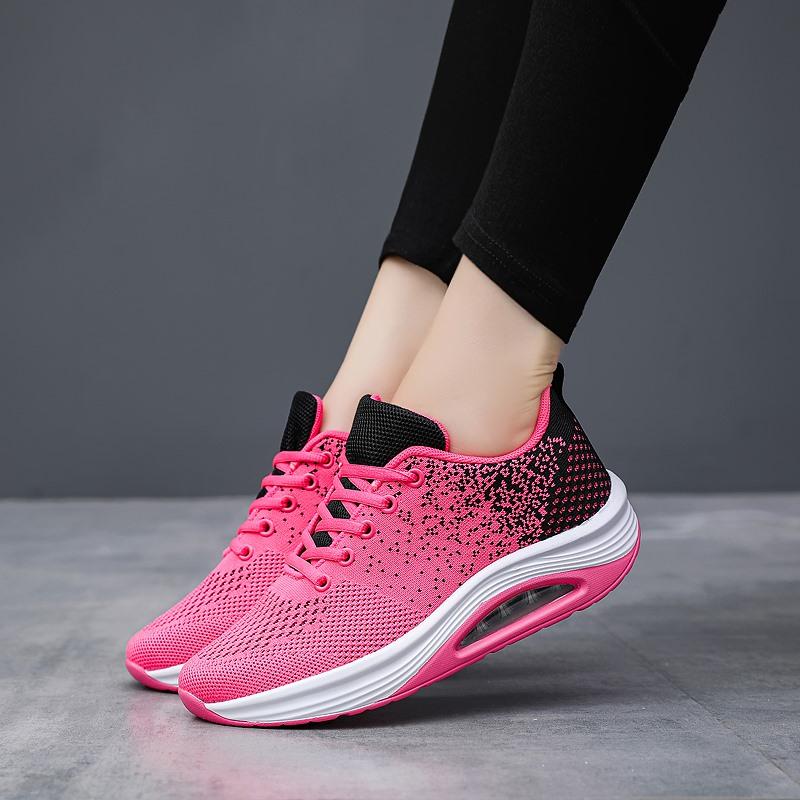 Fashion Walking Shoes for Women Outdoor Platform Sneakers Air Cushion Female Mesh Breathable Leisure Shoes
