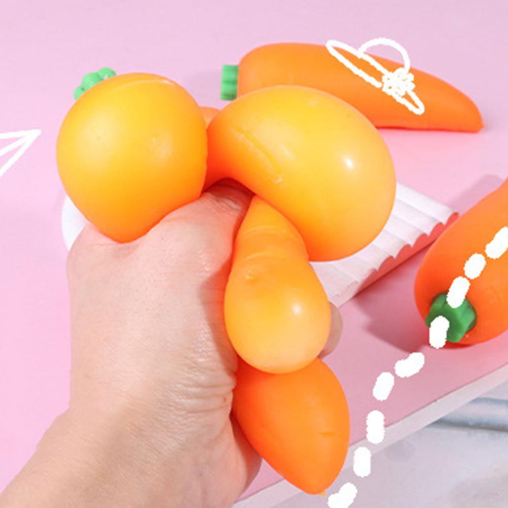 Carrot Vegetable Squishy Stress Relief Toy Fidget Decompression Pinch Sensory Toy for Kids And Adults Gift