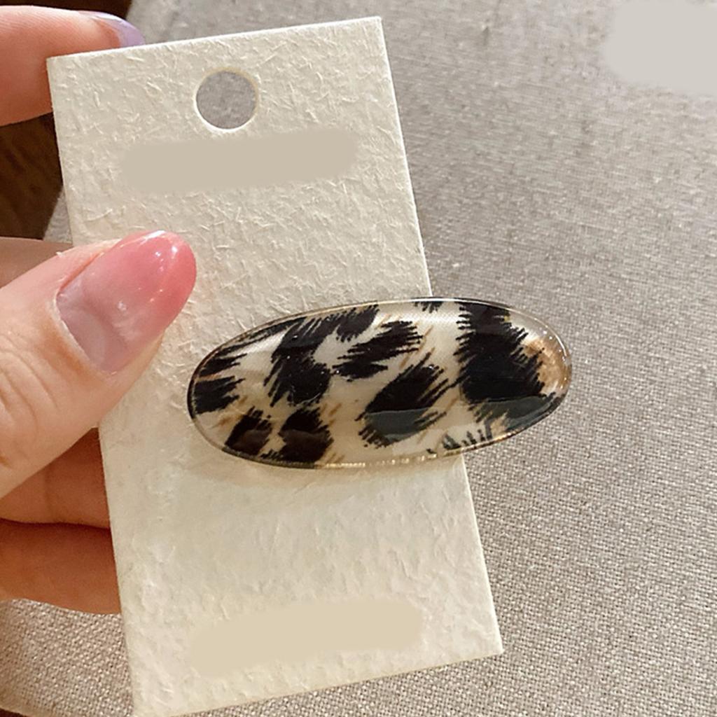 Fashionable Leopard Pattern Hair Clip Strong Grip Plastic Metal Hairpins For Women Teens Daily Use Styling Essentials