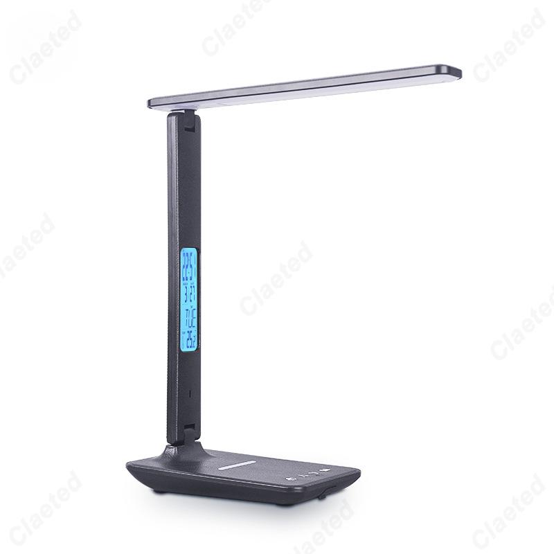 

Creative New LED Eye Protection Desk Lamp Foldable Five-level Brightness Level 10W Wireless Charging Office Study EU plug чорний