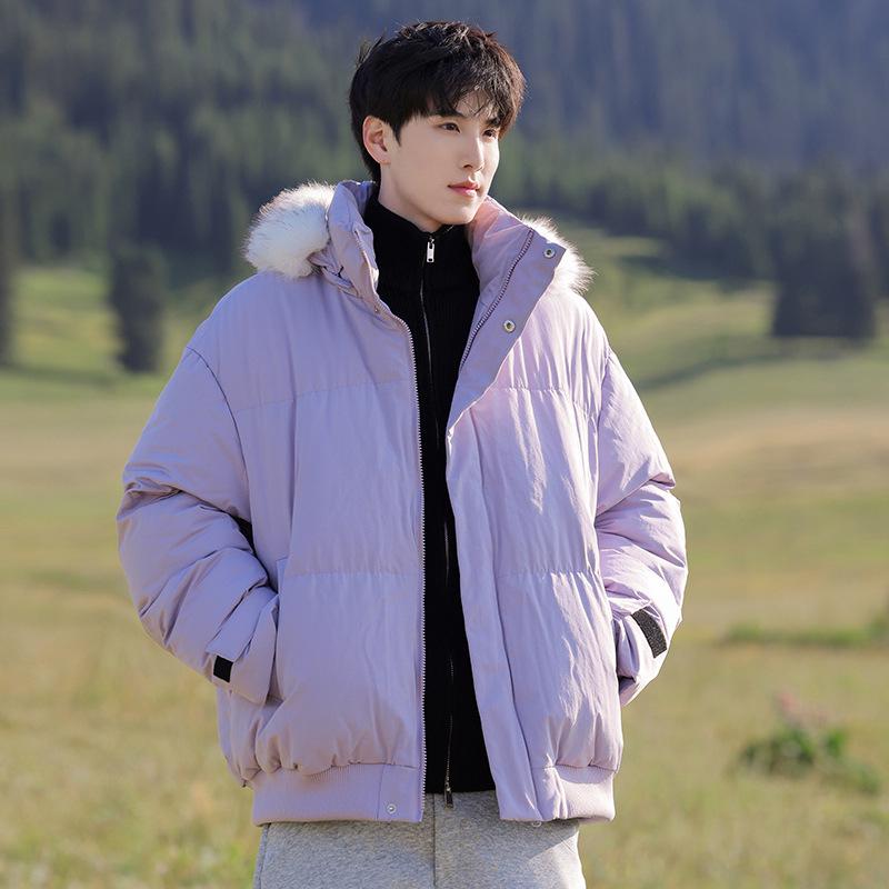 

Retro Pilot Style Couple s Skiing Jacket - Winter Cotton with Fur Collar L