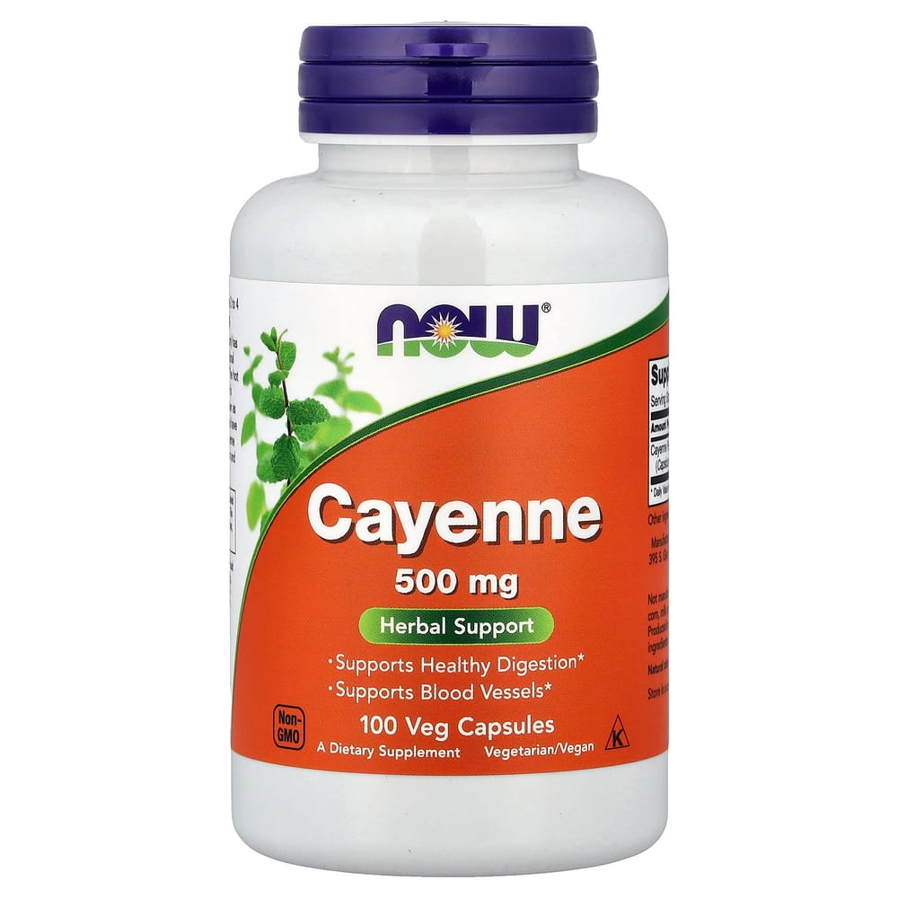 

NOW Foods Cayenne 500mg Veg Capsules, 100 Count