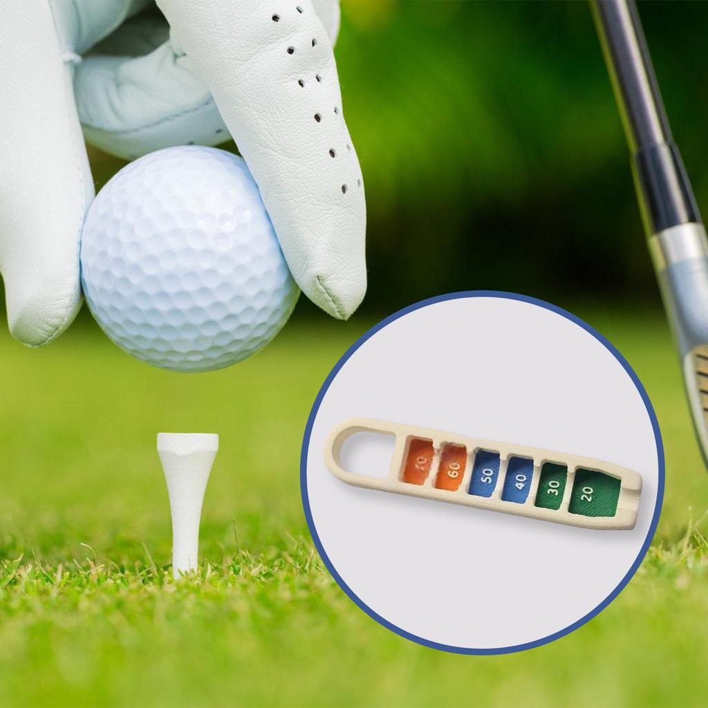 Golf Tee Height Gauge Elevator Portable Adjuster Precise Placement 20-70mm Measurement Tool for Consistent Swings