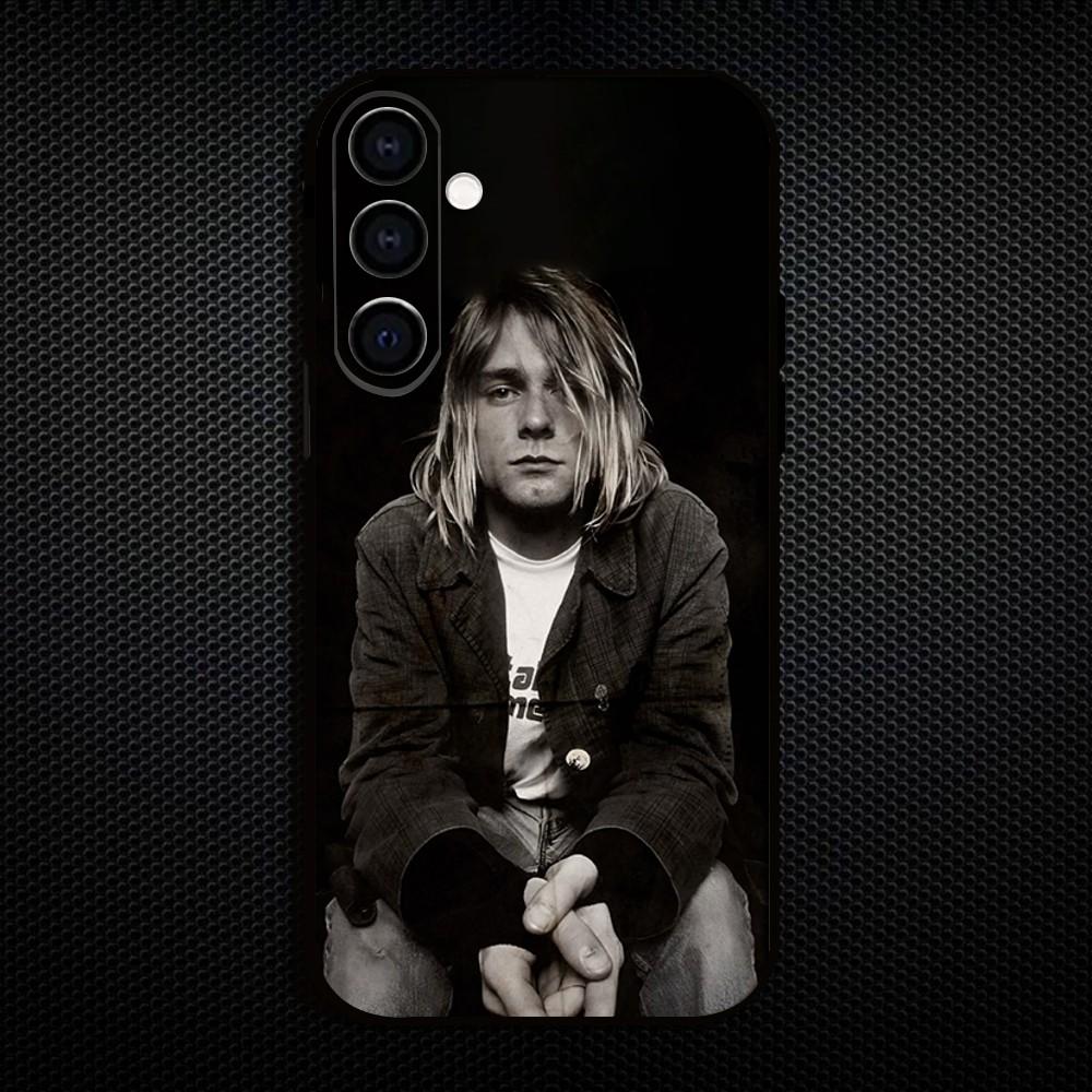 K-Kurt C-Cobain Rock Phone Case For Samsung Galaxy A73/A72/A71/A70/A53/A52/A51/Others Soft Black Shell