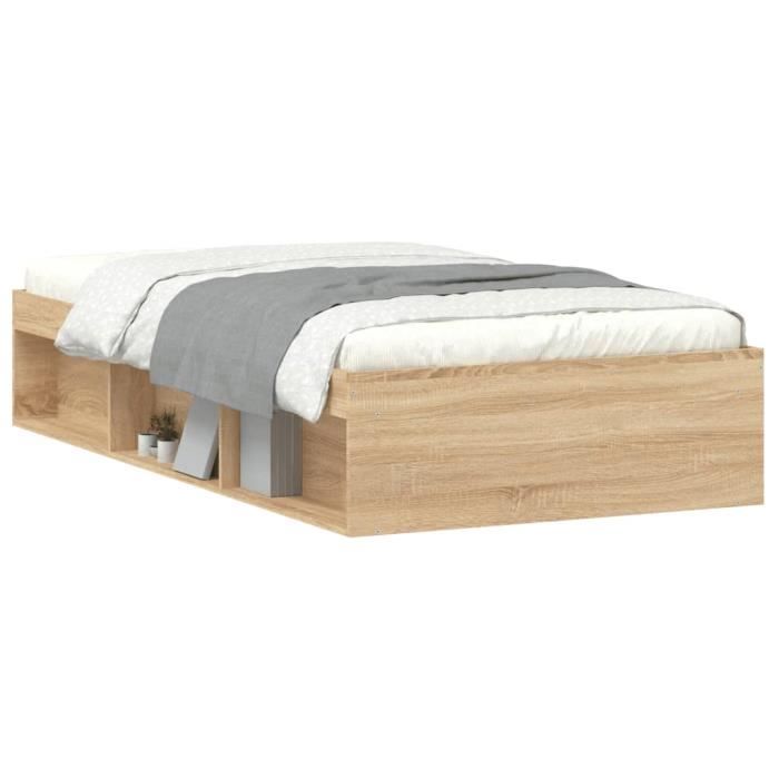 VidaXL Cadre de lit chêne sonoma 100x200 cm 3203833