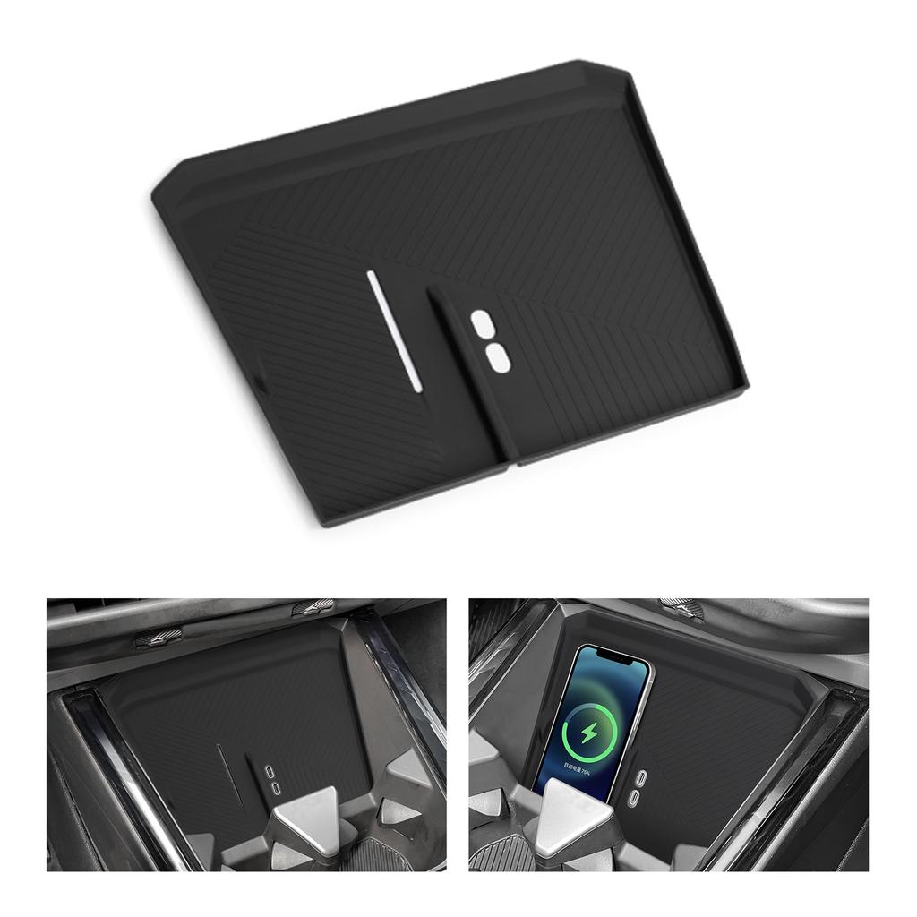 for BMW X3 2025 Car Anti-Slip Pad Silicone Center Console Wireless Charger Interior Accessories Black