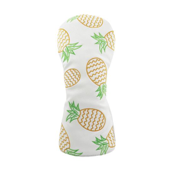 Golf Club Covers Faux Leather Pineapple Print Putter Head Covers Stain Resistant Protective