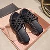 Thick-soled wedge slippers women's summer 2024 new non-slip outer wear one-word slippers popular casual beach sandals