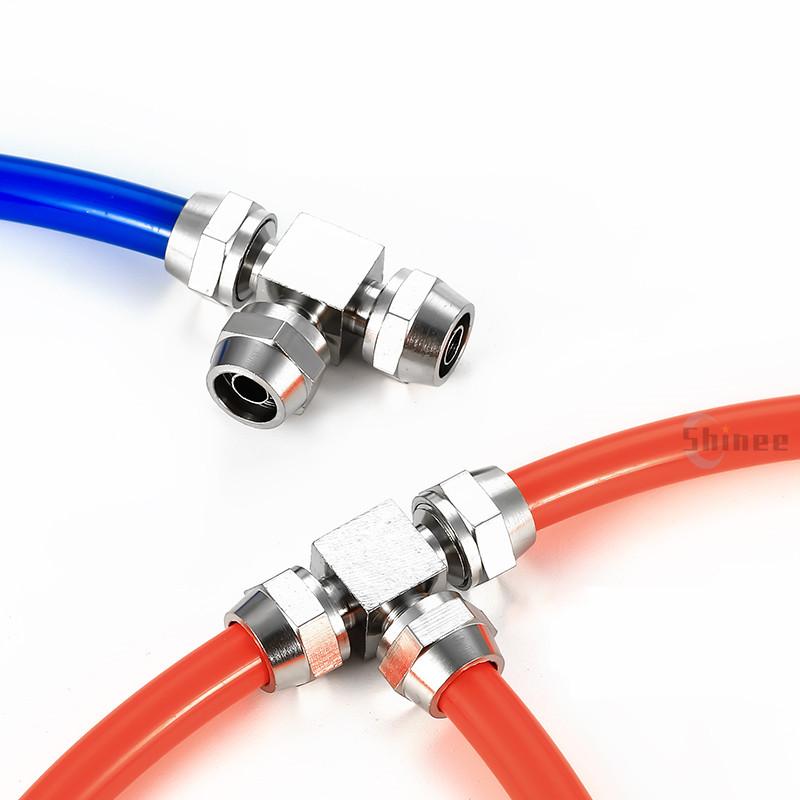 Vernickelter Kupfer-Luft-Schnellkupplung für Schlauchrohr Außendurchmesser 4MM 6 8 10 12 14 16MM Schnelle Verbindung KPV KPE PM PZA