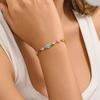 Stylish Lucky Clover Bracelet - Women's Minimalist Diamond-Studded Flower Design