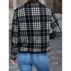 Women Fashion Houndstooth Printed Jacket Coats Casual Full Long Sleeve Knitted Jacket Coats Ladies Basic Chic Outerwear