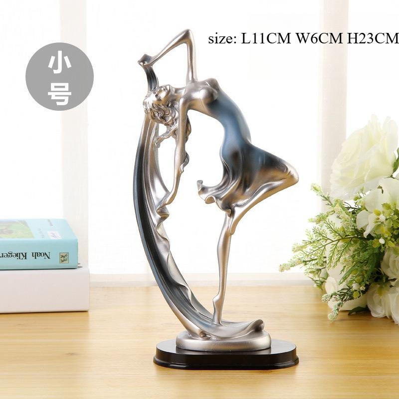 

European Style Dancing Girl Figurine Elegant Ballerina Statue for Living Room Shelf Home Decor Art Birthday Gift for Women