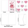 26-Piece Valentine's Day Foldable Greeting Cards with Envelopes Pink Heart-Shaped Postcards DIY Gift Cards Wedding Decorations