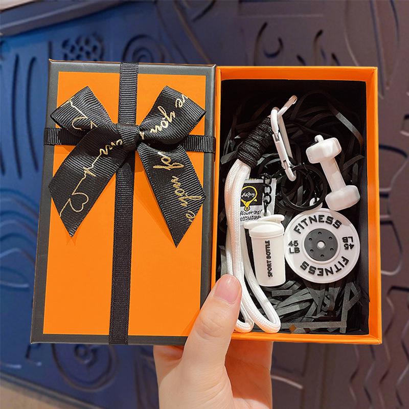 High-Grade Mini Fitness Equipment Keychain Charms & Ornaments