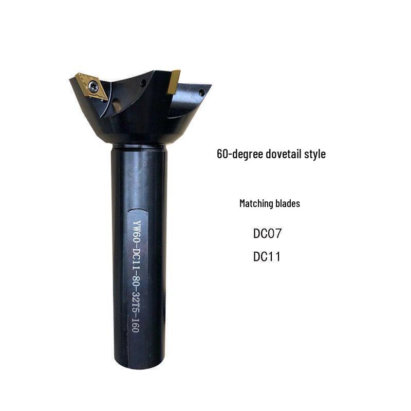 CNC Carbide Dovetail End Mill Holder with Straight Shank – 45°, 55°, 60° Angles