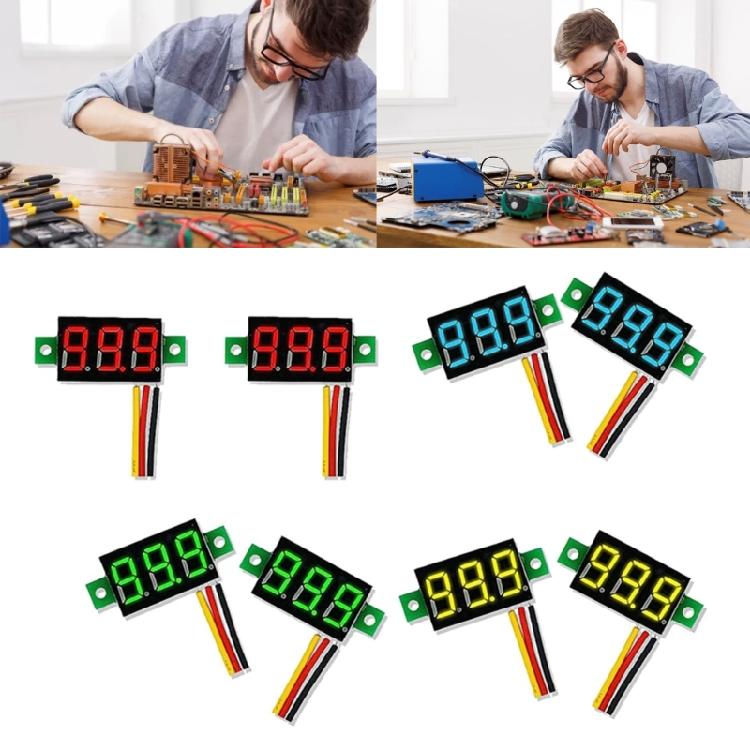 10Pcs Mini Digital 0.28" 3 Wire LED Panel Display Voltage Tester Voltmeter