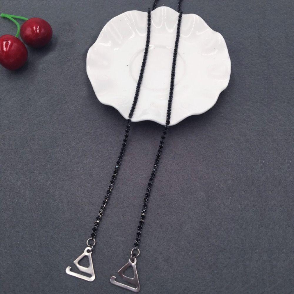 Металлические бретели для бюстгальтера Противоскользящие бретели для нижнего белья Регулируемые плечевые бретели для бюстгальтера Женские аксессуары для белья 1.8cm Hook чёрный