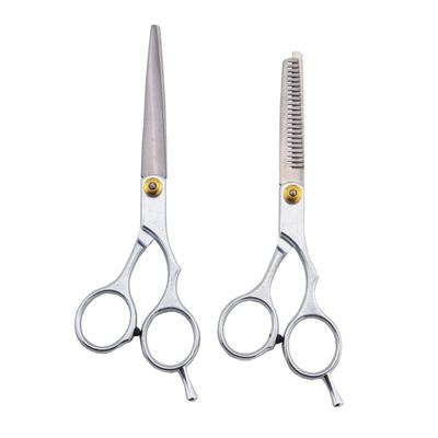 2Pcs/Set Hairdressing Scissors Thinning Styling Tool Hair Scissors Salon Hairdressing Professional Barber Scissors Hair Scissors