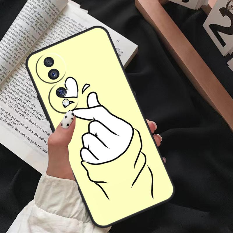 Kpop Hand Finger Heart For Honor Magic 8 Pro 6 5 7 Lite Case For Honor 200 400 50 70 90 X8b X9a X9b X9c X9d Win RT