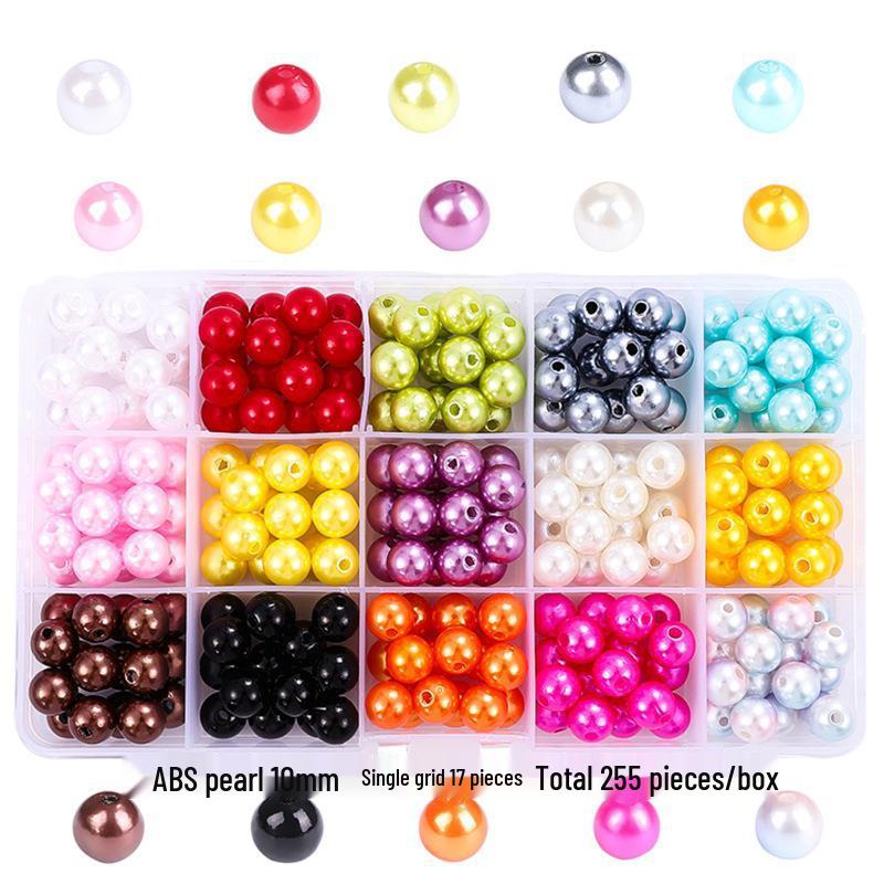 

Набор бусин из АБС-пластика «Жемчуг» ручной работы для изготовления украшений - браслетов, ожерелий, серег