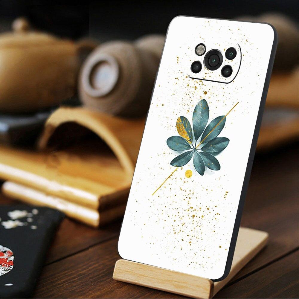 

Роскошный художественный принт из золотой фольги для Xiaomi POCO 11T 10T F4 GT X3 NFC F3 X4 M4 Pro 5G 9T M3 MI 11 lite Back Celular Funda MI Note 10