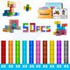 Doloowee 50 PCS Magnetic Blocks, Transparent Magnetic Building Cubes Magnet Blocks for Kids Ages 4-8, STEM Preschool Toys Montessori Sensory Magnet