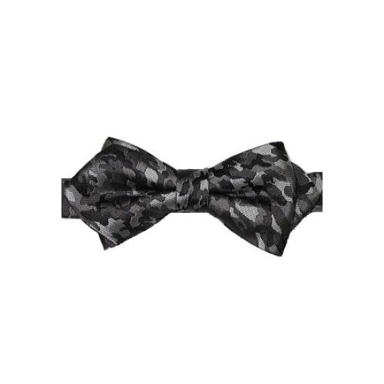 

[D+Arts] Bow Tie, Camouflage Pattern, Silk, Made in Japan (Kyoto Nishijin Weave), Simple Fastener (Black B)