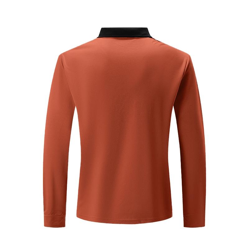 Autumn and Winter Casual Long-sleeved Men's Half-zip Slim Fit Versatile Lapel Bottoming Shirt