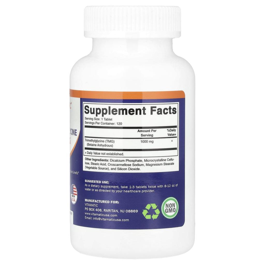 Vitamatic TMG, 1,000 Mg, 120 Tablets