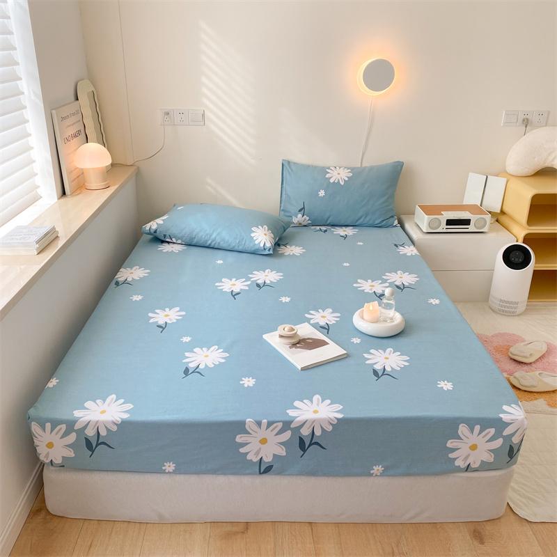 100% Cotton Fitted Sheet Cartoon Style Bed Cover Skin-friendly Bedsheets Single Size Bed Linen Sabanas Para Cama (No Pillowcase)