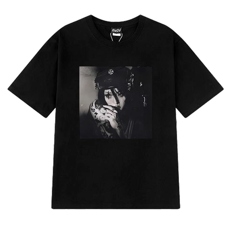Horká zpěvačka YEULE Evangelic Girl Is A Gun Album Tričko Pánské Dámské vintage Oversized trička s krátkým rukávem Unisex 100% bavlna Topy