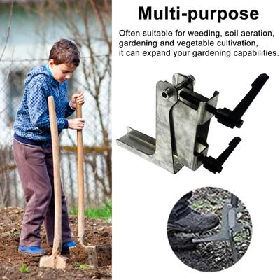 Ferramenta de Capina com Pedal Metal Ajuda de Jardim para Soltar o Solo e Remoção de Ervas Daninhas Cabeça de Encaixe Fácil para Pás Enxadas Auxiliar de Jardinagem Portátil para Exterior