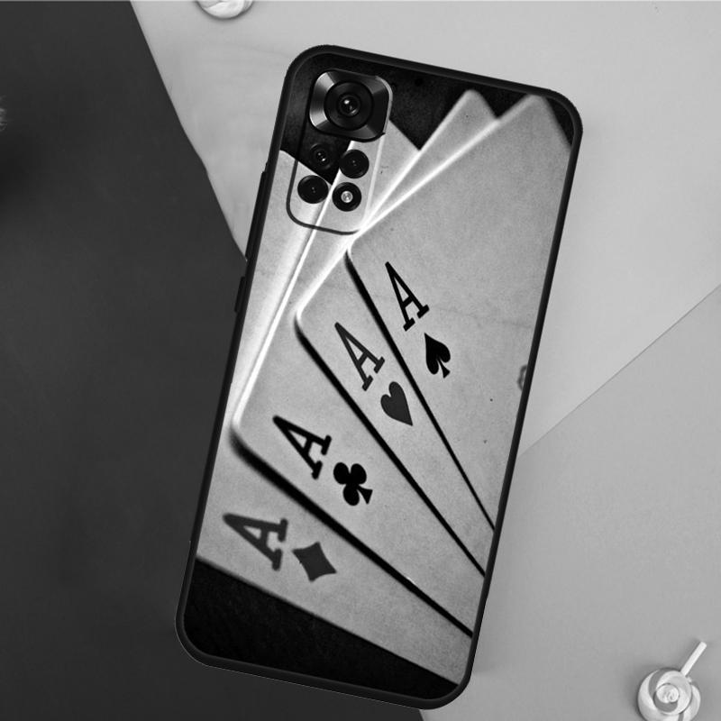 Ace of spades Poker Card Cover For Xiaomi Redmi Note 13 Pro 14 12 11 9 10 9S 10S 11S 12S Redmi 14C 10C 12C 13C Case