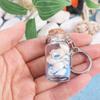 Sea Sand Drifting Bottle Keychain Conch Beach Style Keychain  DIY Handmade Jewelry