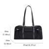 Chic Korean Style Pillow Shoulder Bag Large Capacity Vintage Nylon Underarm Bag Silver Commuting Y2K Women's Handbag Ladies