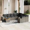 VidaXL Garden Lounge Set with Cushions 10 Pcs, Patio Sofas, Patio Furniture Set, Outdoor Furniture, Grey 3257943
