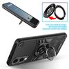 For Samsung Galaxy S25 Edge Case with Ring Holder Kickstand PC + TPU Anti-Fall Phone Cover