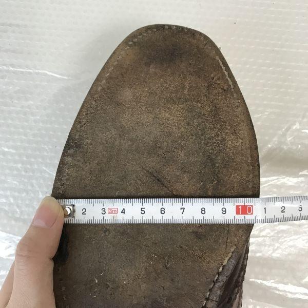 80s-90s Vintage Church's Old Church Leather Full Brogue Wingtip Oxford 8F / 26.5cm / Brown Dress Shoes