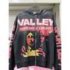Premium Streetwear Hoodie With Rhinestone Embellishment Oversized Zip-Up Sweatshirt Men Cotton Blend Loose Fit