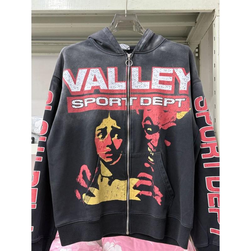 Premium Streetwear Hoodie With Rhinestone Embellishment Oversized Zip-Up Sweatshirt Men Cotton Blend Loose Fit