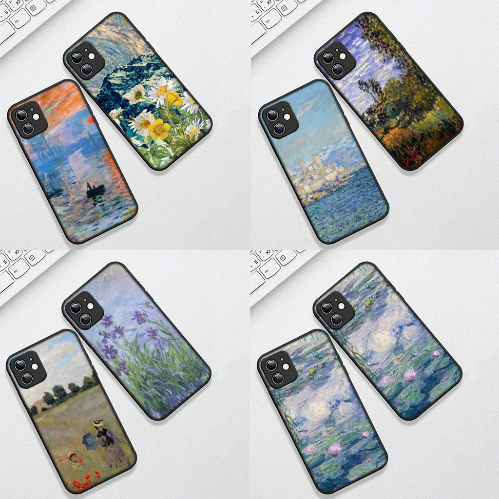 Cover for Apple iPhone 13 12 Mini XS 11 Pro Max 7 8 Plus + XR SE 2022 2020 SE3 Phone Case Claude Monet Impressionism Painter