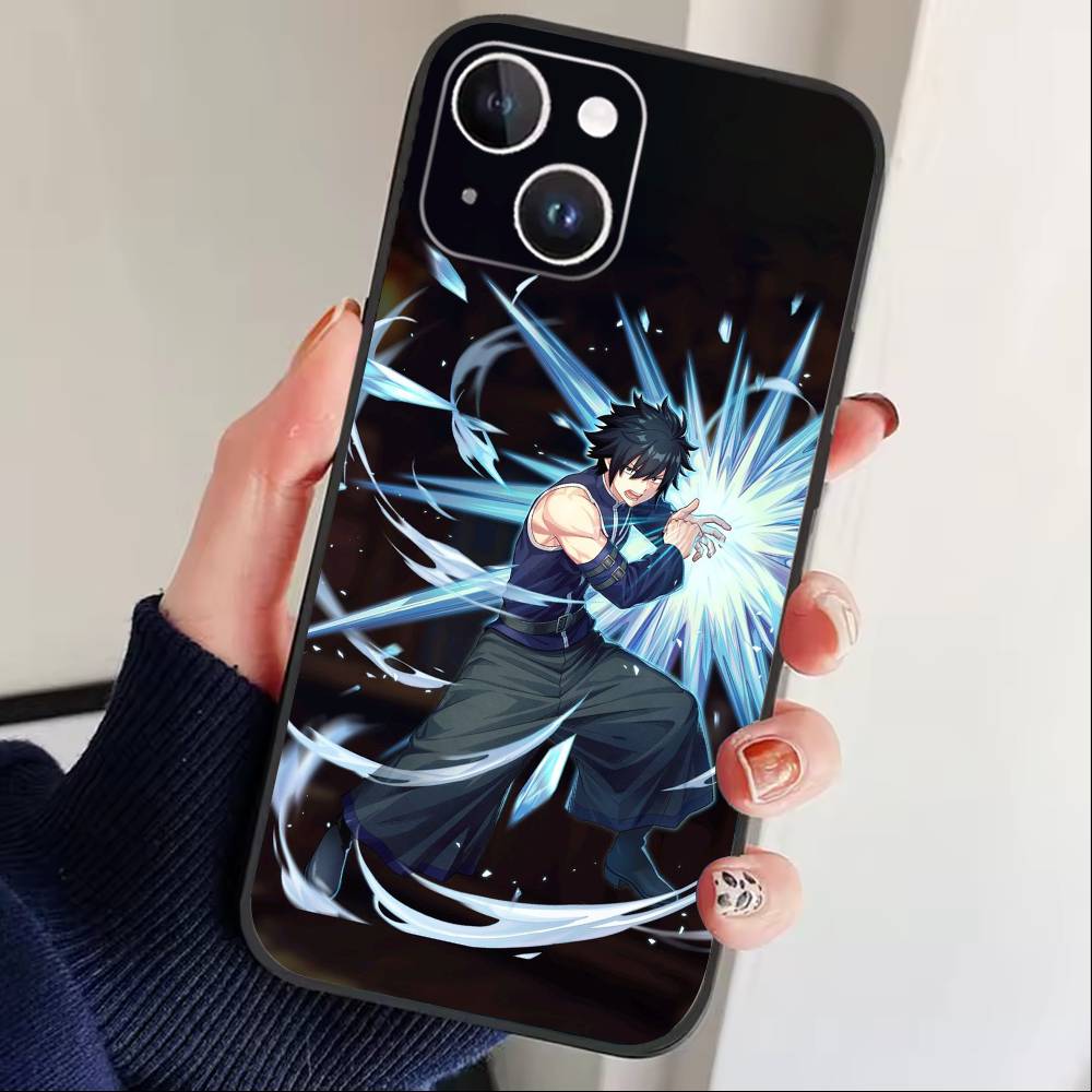 ANIME F-FAIRY TAIL Phone Case For iPhone 16,15,14,13,12,17,Pro Max,Plus Silicone Black Case