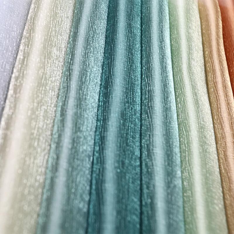 100x150cm Bark Wrinkled Thin Gradient Glitter Fabric for Dress Skirts Stage Costumes Sewing Glossy Needlework Decorative Cloth