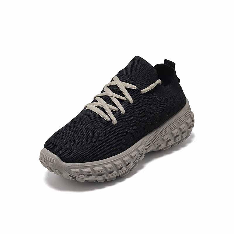 Autumn Fly-woven Mesh Women's Shoes Breathable Sports Shoes Deep-mouth Lace-up Muffin Bottom Casual Running Women's Shoes
